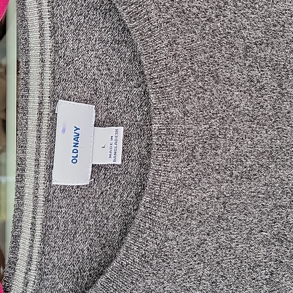 Old Navy Cotton Blend Sweater Sz L Neutral Basic Closet Staple - Picture 2 of 8